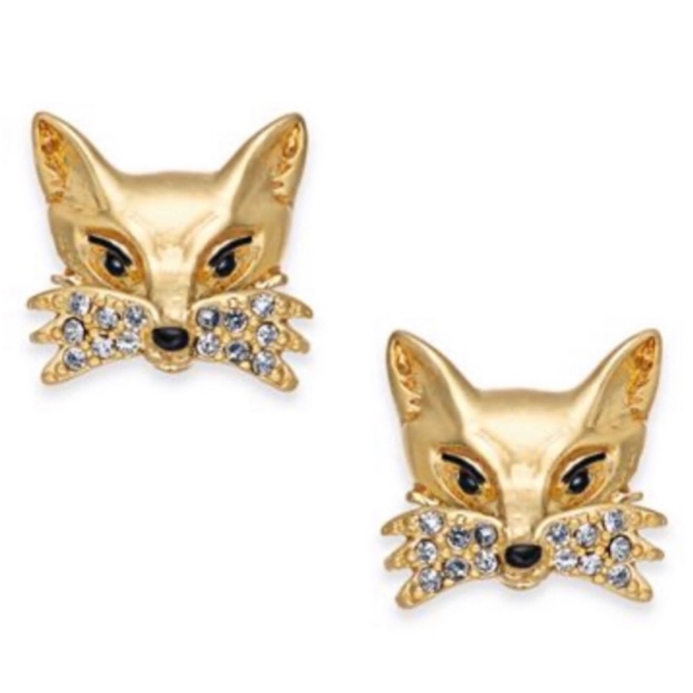 🆕Kate Spade 🦊 So Foxy Gold Fox Stud Earrings NWT